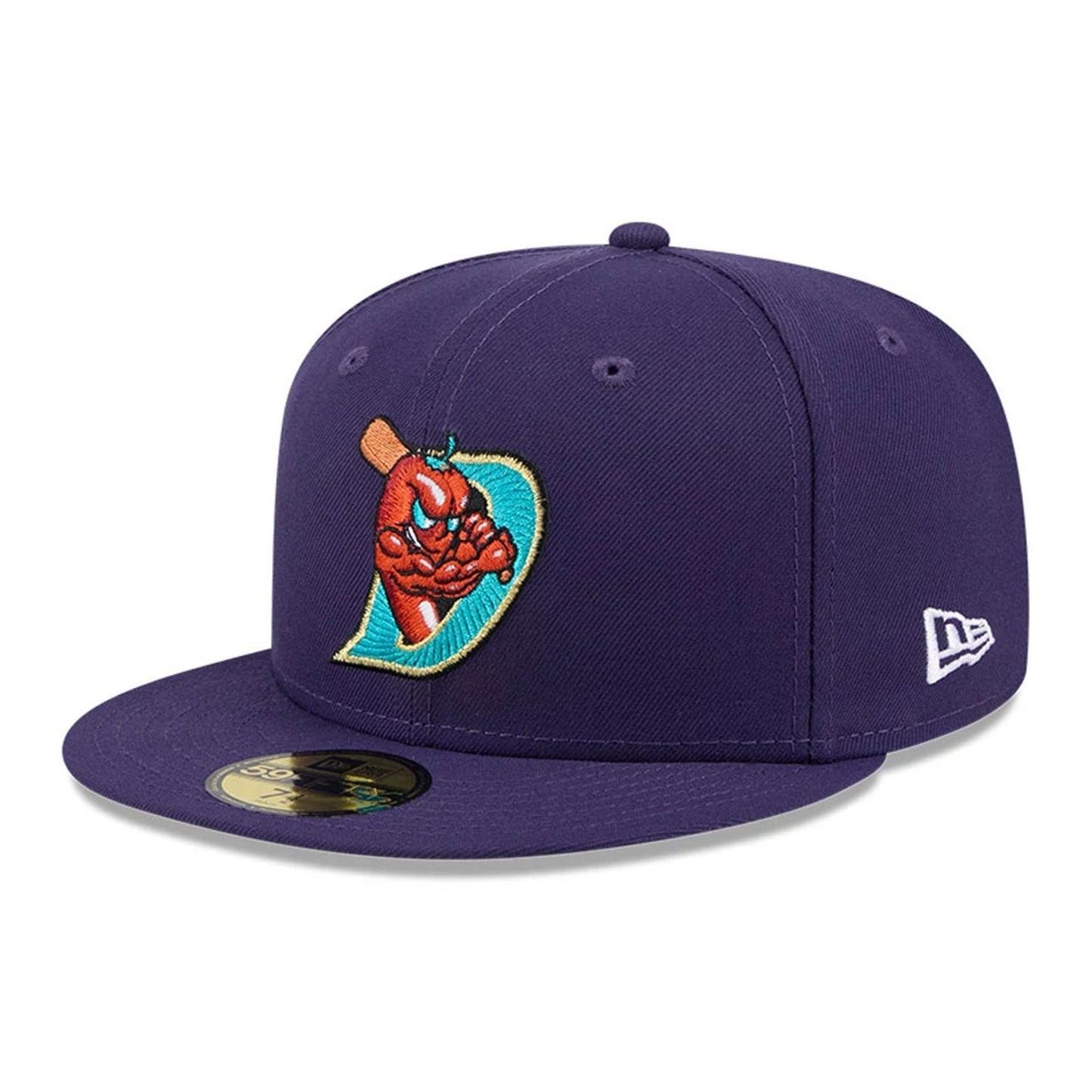 This is a El Paso Chihuahuas MiLB Theme Nights 2025 Purple 59FIFTY Fitted Cap 1