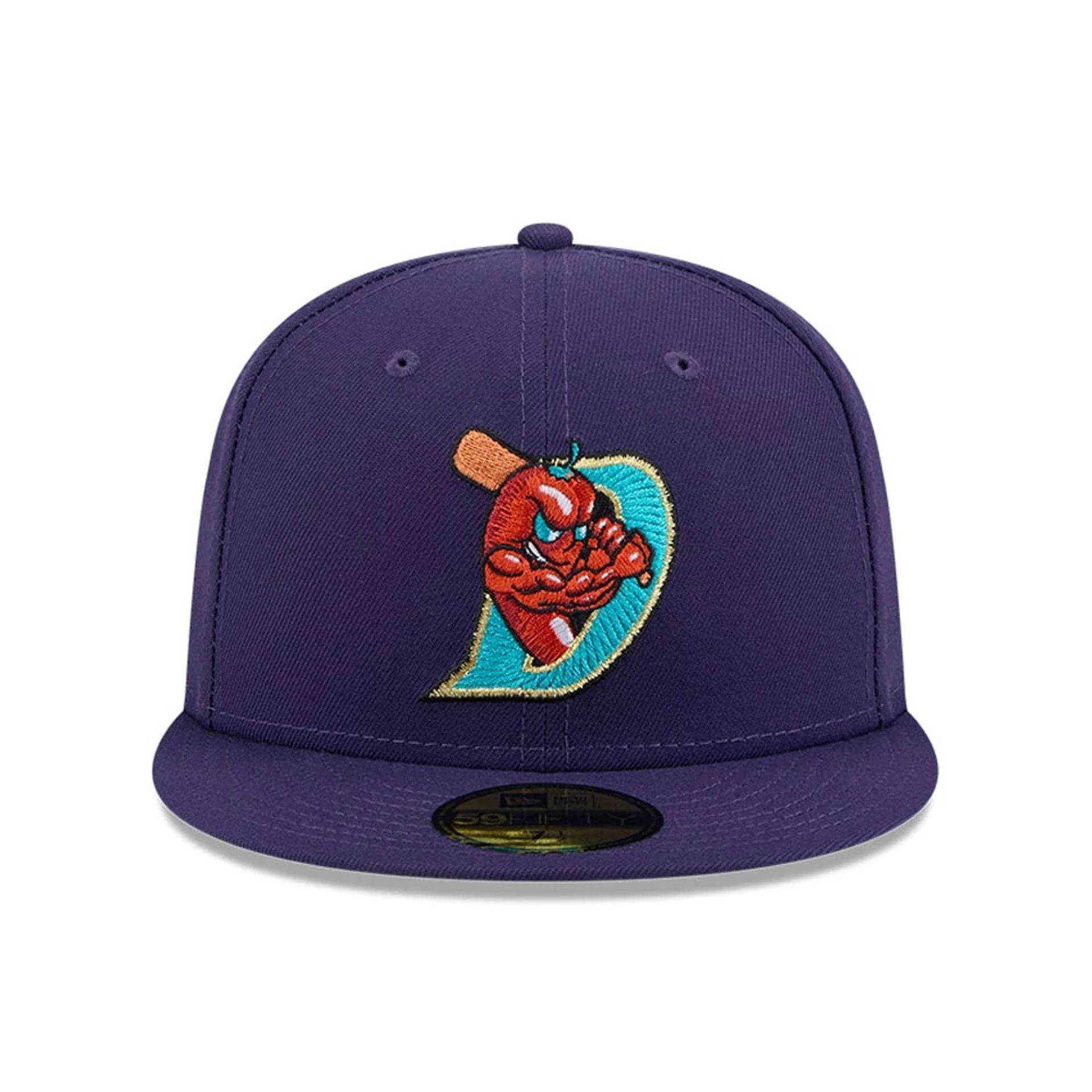 This is a El Paso Chihuahuas MiLB Theme Nights 2025 Purple 59FIFTY Fitted Cap 3