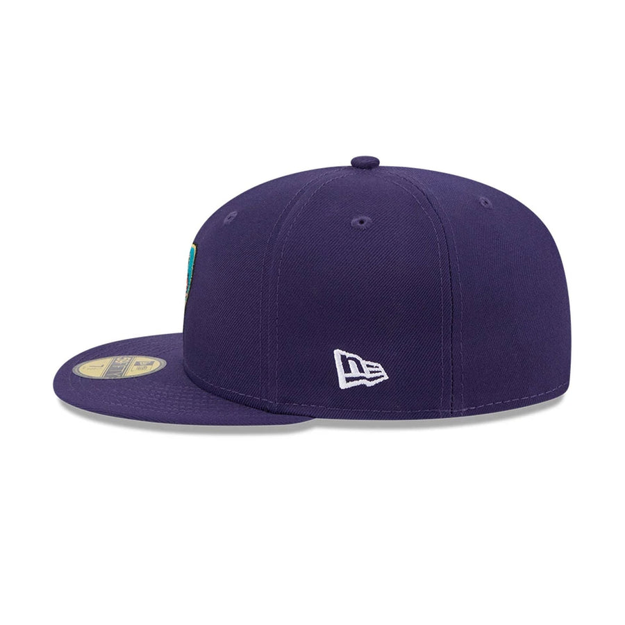 This is a El Paso Chihuahuas MiLB Theme Nights 2025 Purple 59FIFTY Fitted Cap 5