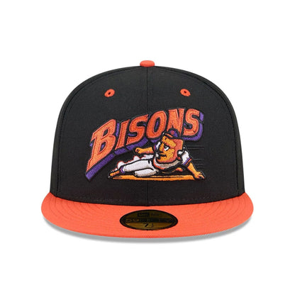 This is a Buffalo Bisons MiLB Theme Nights 2025 Black 59FIFTY Fitted Cap 3