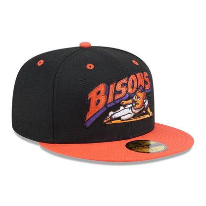 This is a Buffalo Bisons MiLB Theme Nights 2025 Black 59FIFTY Fitted Cap 4