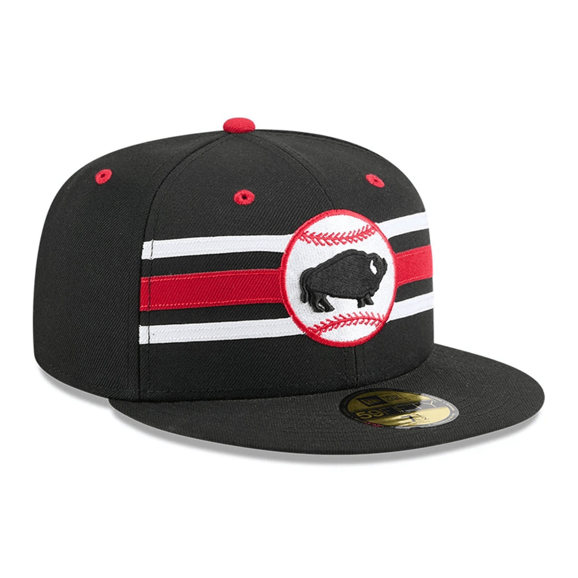 This is a Buffalo Bisons MiLB Theme Night Black 59FIFTY Fitted Cap 3