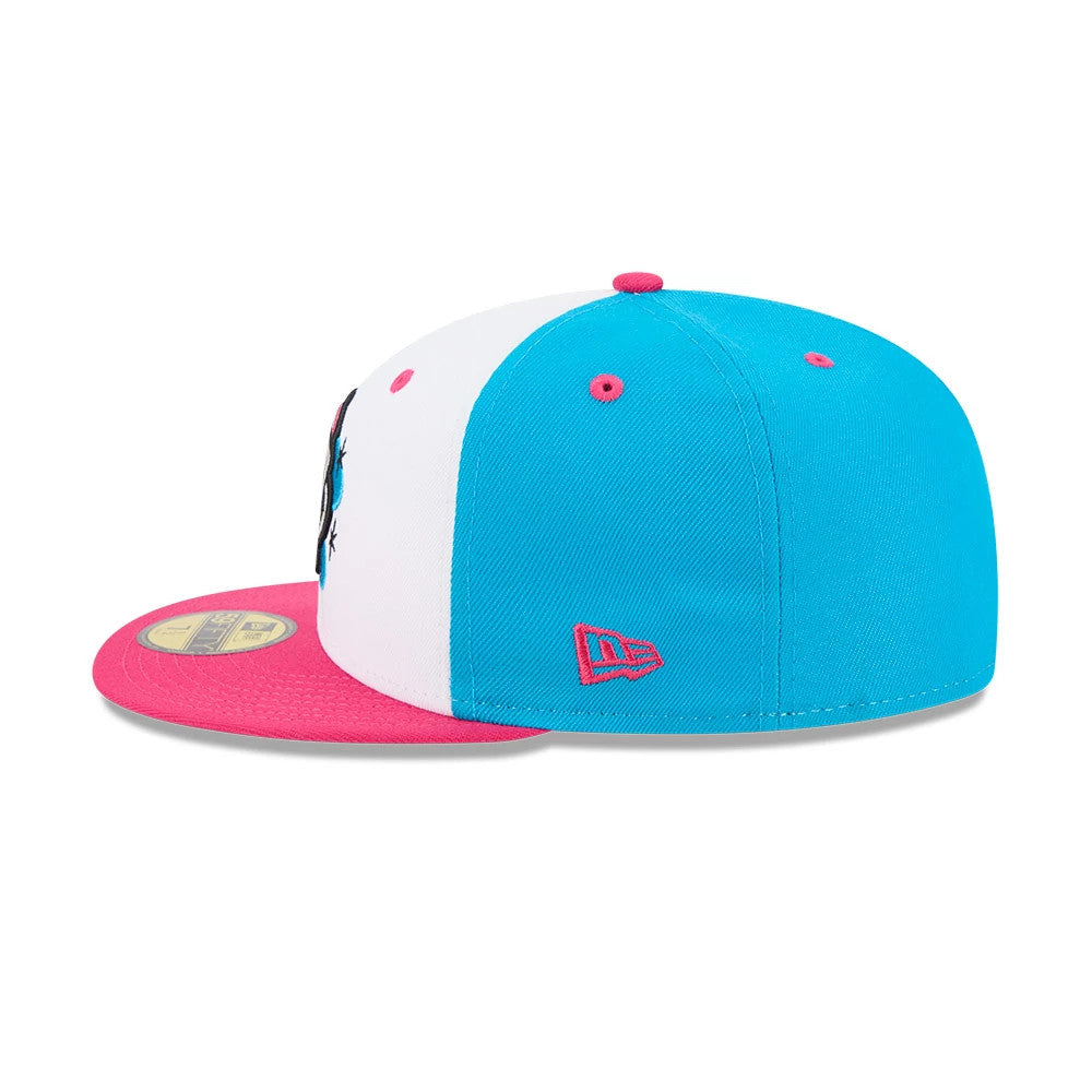 Pictured is this MiLB Theme Night Somerset Patriots 59FIFTY Fitted cap in bright blue. 5