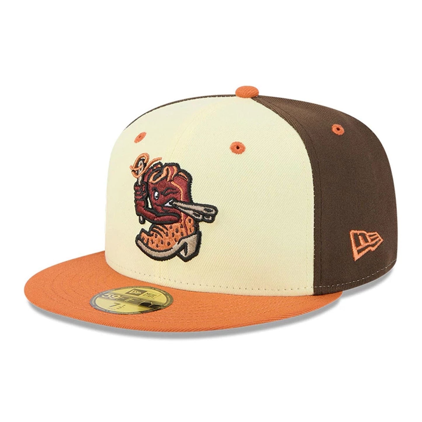 This is a El Paso Chihuahuas MiLB Theme Nights Brown 59FIFTY Fitted Cap 1