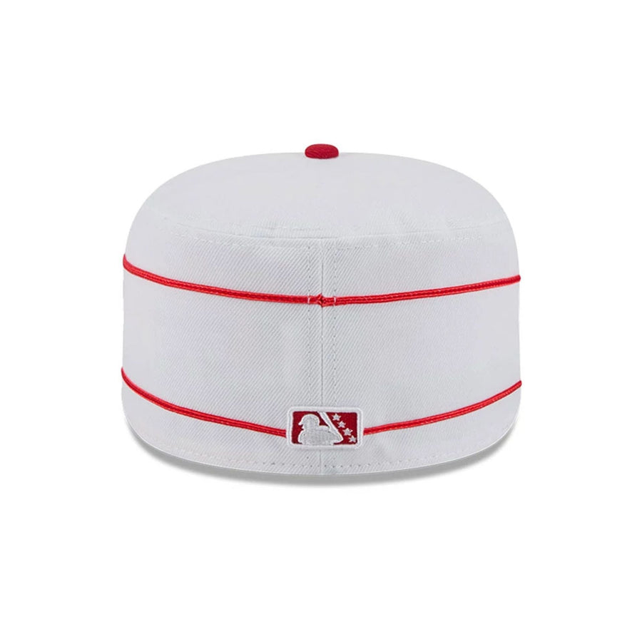 This is a Worcester Red Sox MiLB Theme Nights 2025 White Pillbox Cap 7