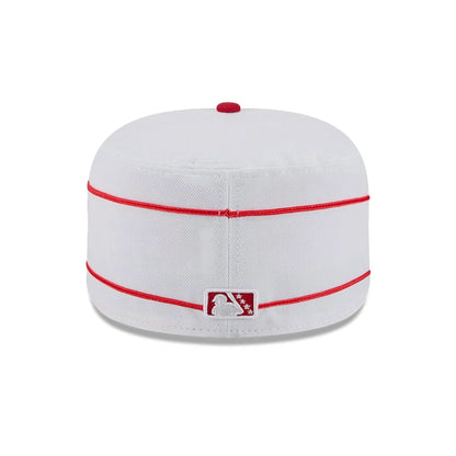 This is a Worcester Red Sox MiLB Theme Nights 2025 White Pillbox Cap 7