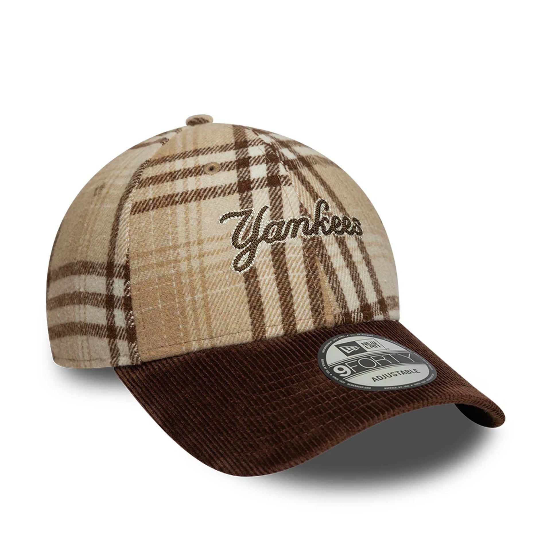 This is a New York Yankees Cord & Tweed Brown 9FORTY Adjustable Cap 3