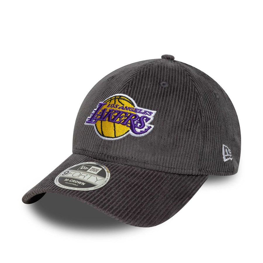 This is a LA Lakers MLB Cord Dark Grey 9FORTY M-Crown Adjustable Cap 1