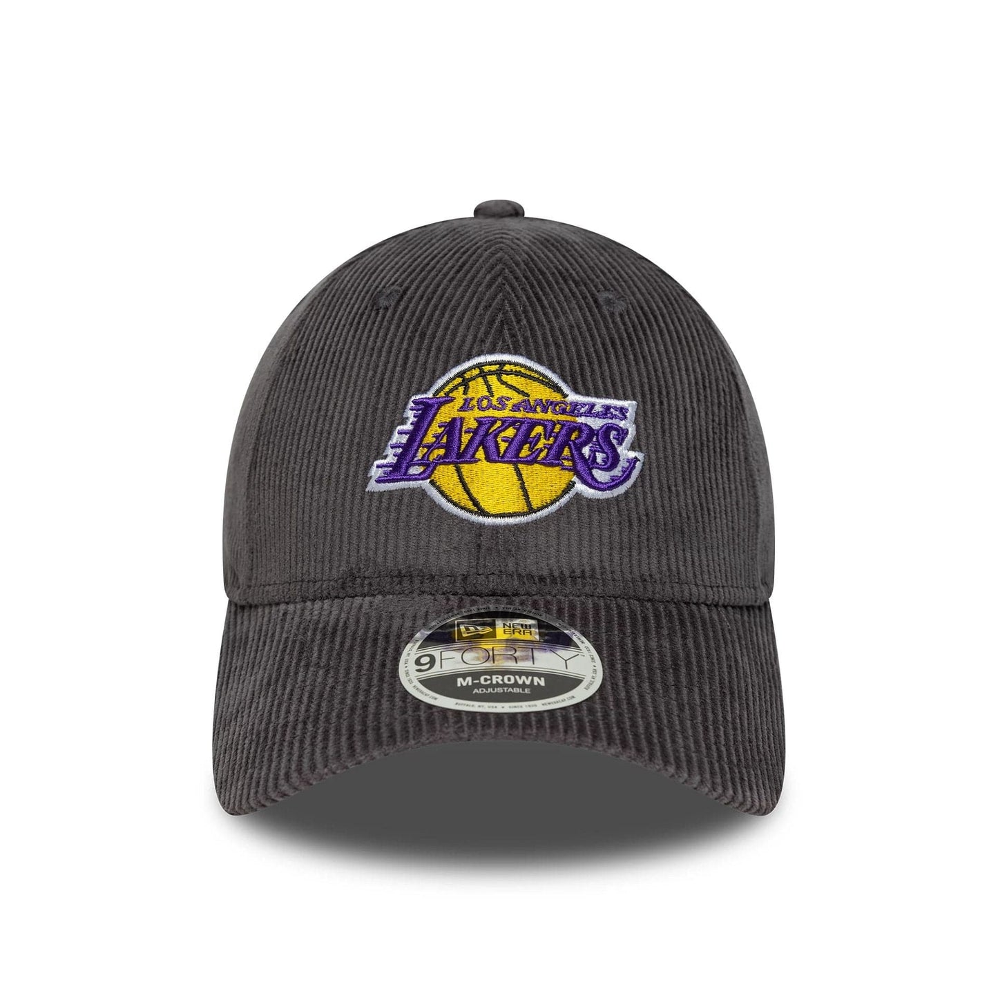 This is a LA Lakers MLB Cord Dark Grey 9FORTY M-Crown Adjustable Cap 2