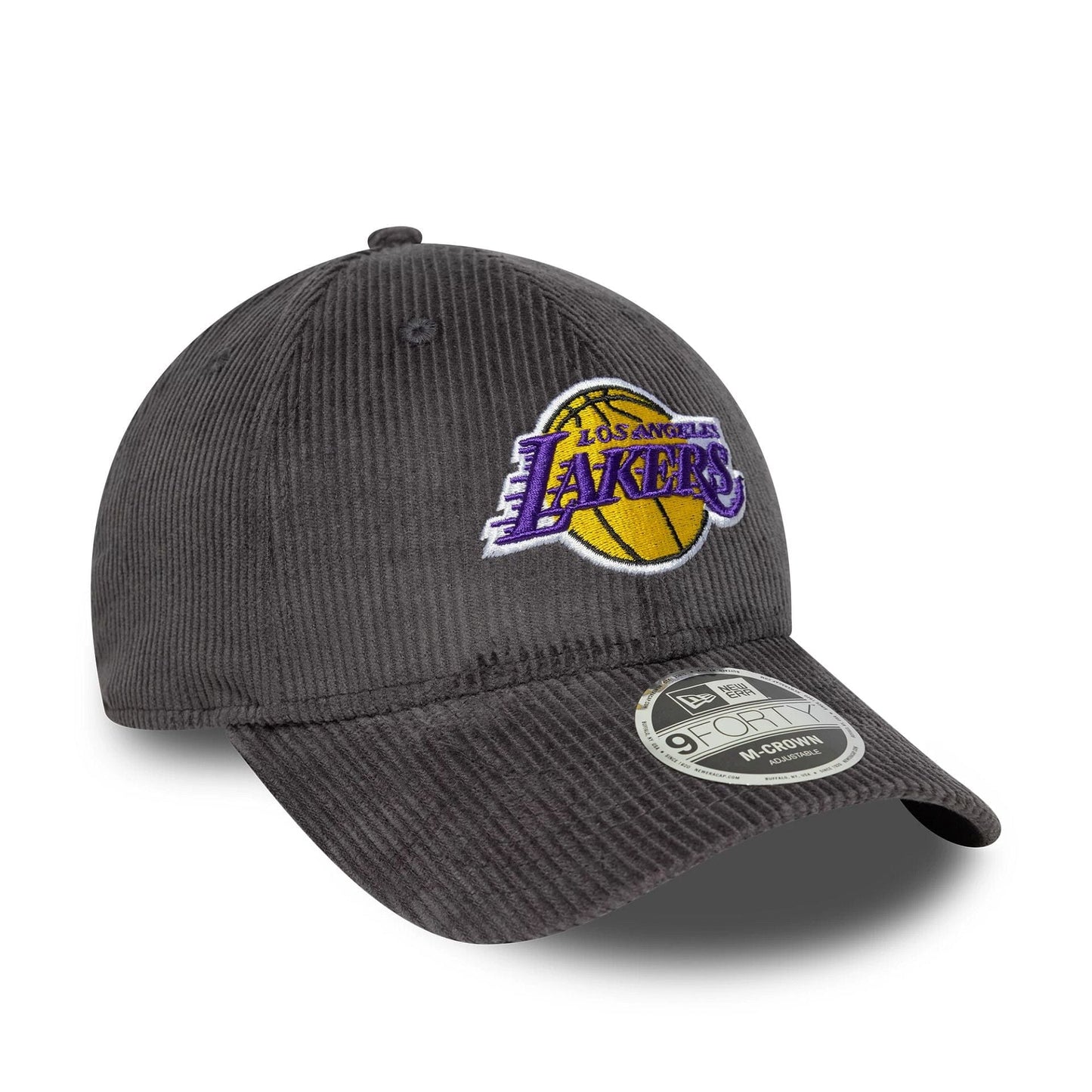 This is a LA Lakers NBA Cord Dark Grey 9FORTY M-Crown Adjustable Cap 3