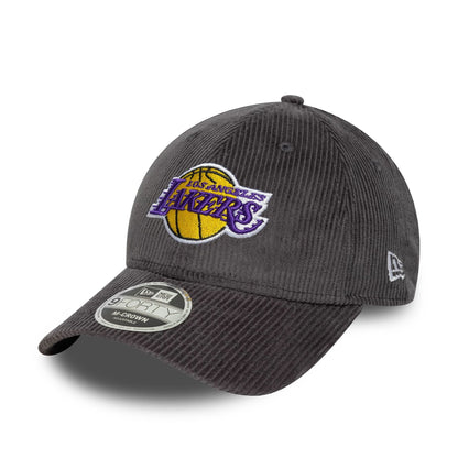 This is a LA Lakers MLB Cord Dark Grey 9FORTY M-Crown Adjustable Cap 1