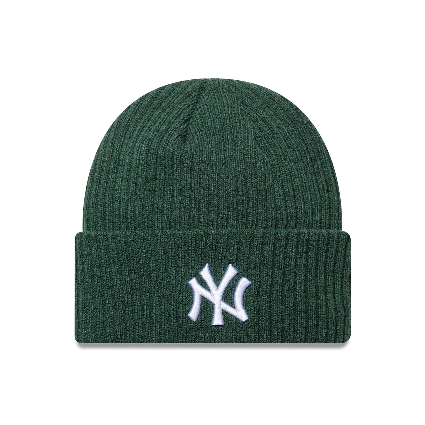 This is a New York Yankees MLB Dark Green Wide Cuff Knit Beanie Hat 1
