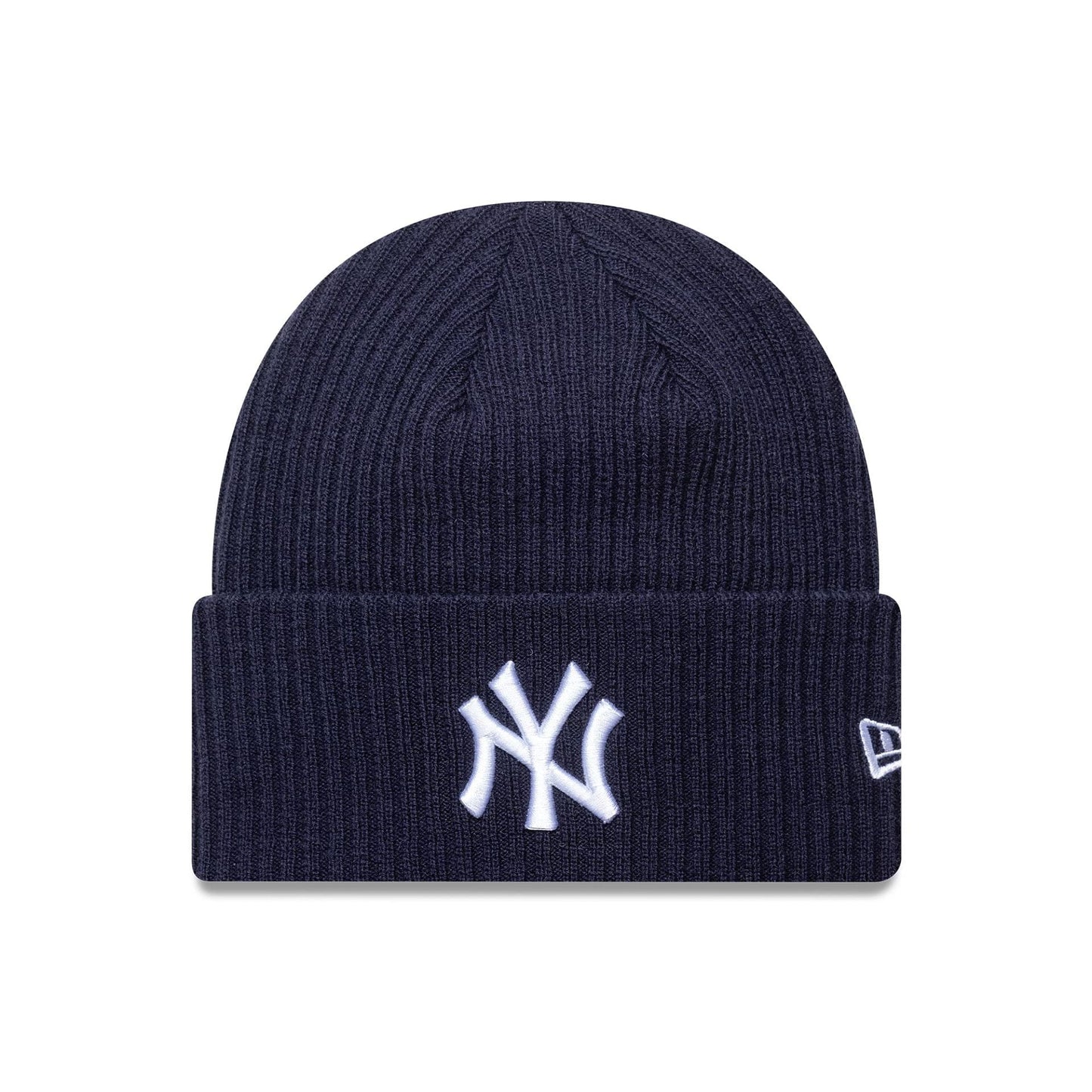 This is a New York Yankees MLB Navy Wide Cuff Knit Beanie Hat 1