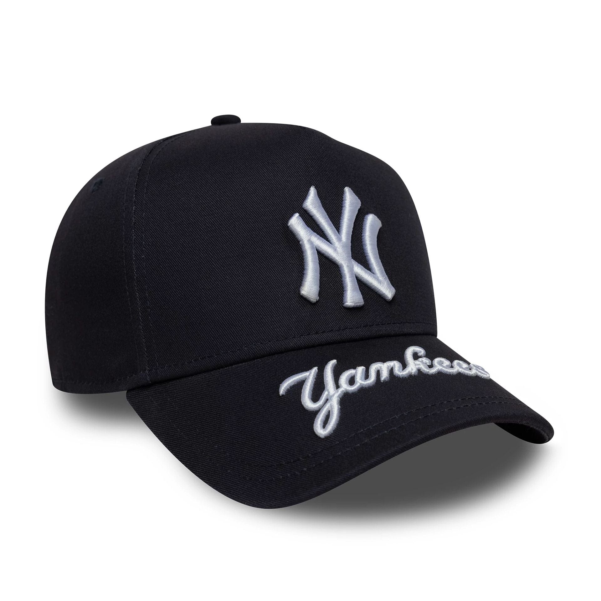 This is a New York Yankees MLB Visor Hit Navy 9FORTY E-Frame Adjustable Cap 3