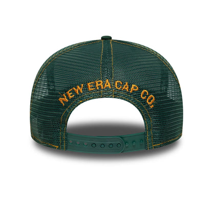 This is a New Era Cord Visor Dark Green 9FIFTY Trucker Snapback Adjustable Cap 4