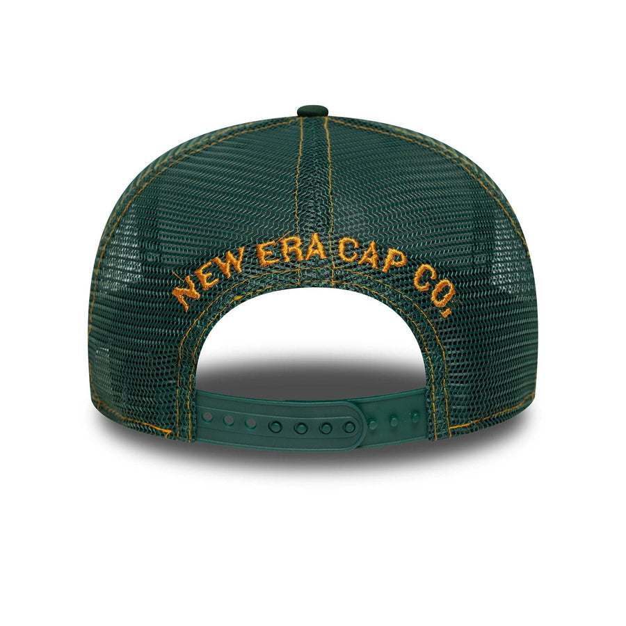 This is a New Era Cord Visor Dark Green 9FIFTY Trucker Snapback Adjustable Cap 4