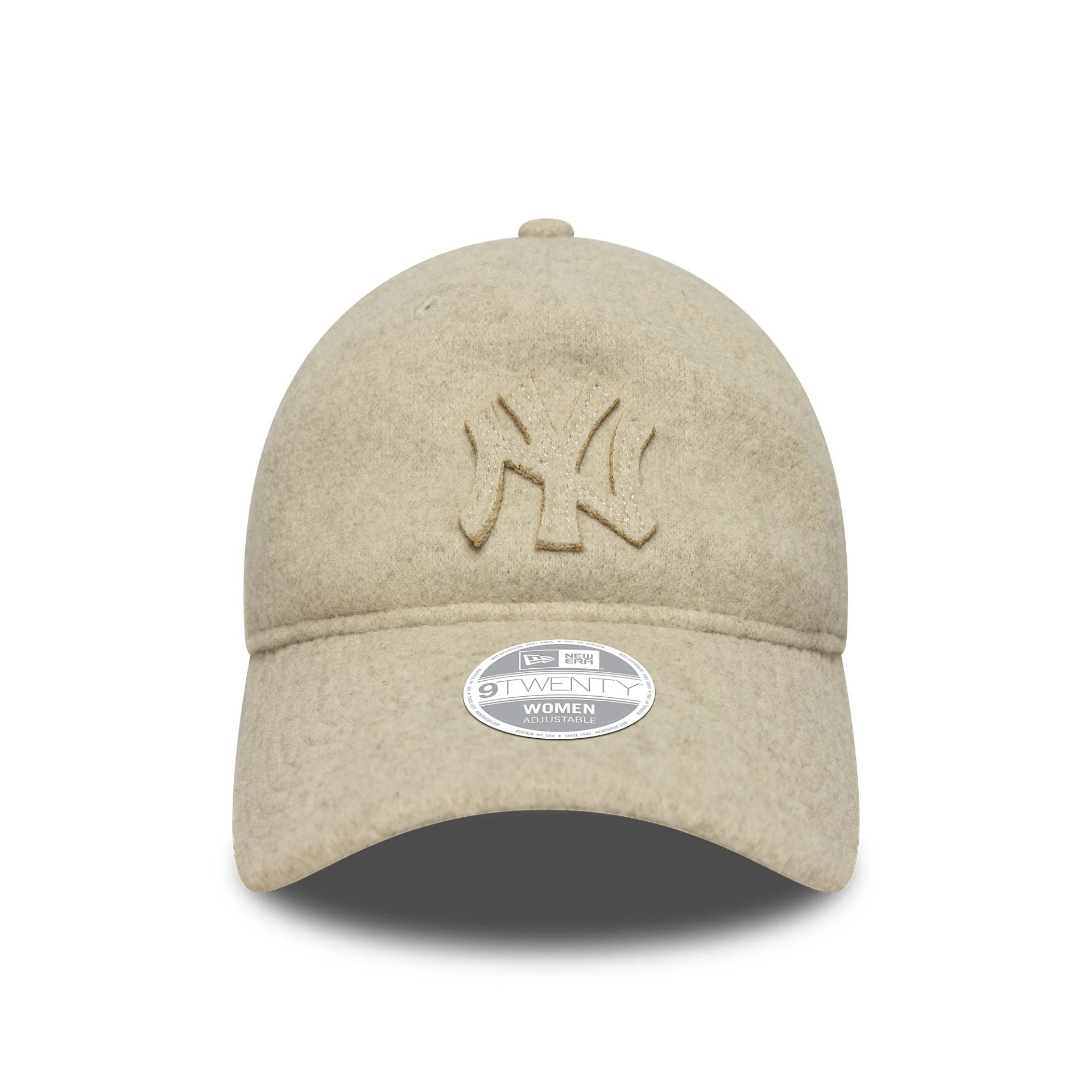 This is a New York Yankees Womens MLB  Light Beige 9TWENTY A-Frame Adjustable Cap 2
