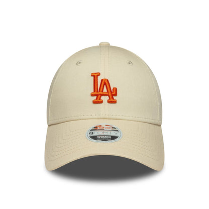 This is a LA Dodgers Womens MLB League Essential Cream 9FORTY Adjustable Cap 2