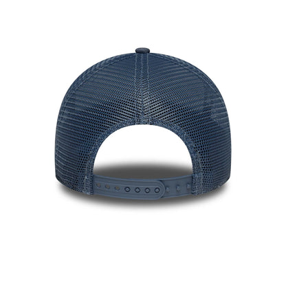 This is a LA Dodgers Womens MLB League Essential Dark Blue 9FORTY A-Frame Trucker Adjustable Cap 4