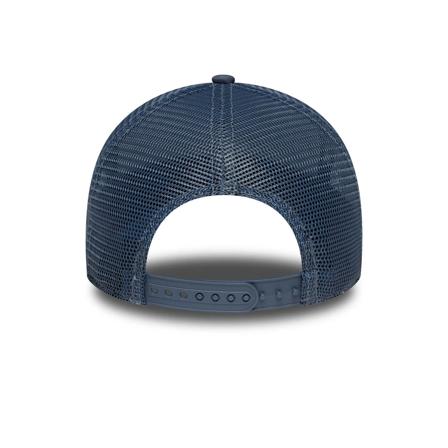 This is a LA Dodgers Womens MLB League Essential Dark Blue 9FORTY A-Frame Trucker Adjustable Cap 4