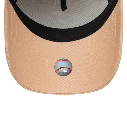 This is a New York Yankees Womens MLB League Essential Pastel Orange 9FORTY A-Frame Trucker Adjustable Cap 5