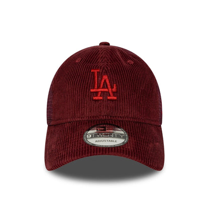 This is a LA Dodgers MLB Cord Dark Red 9TWENTY Trucker Adjustable Cap 2