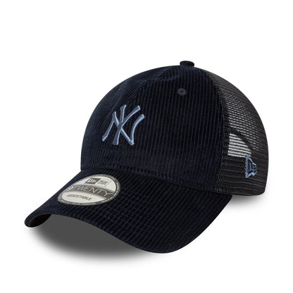 This is a New York Yankees MLB Cord Navy 9TWENTY Trucker Adjustable Cap 1