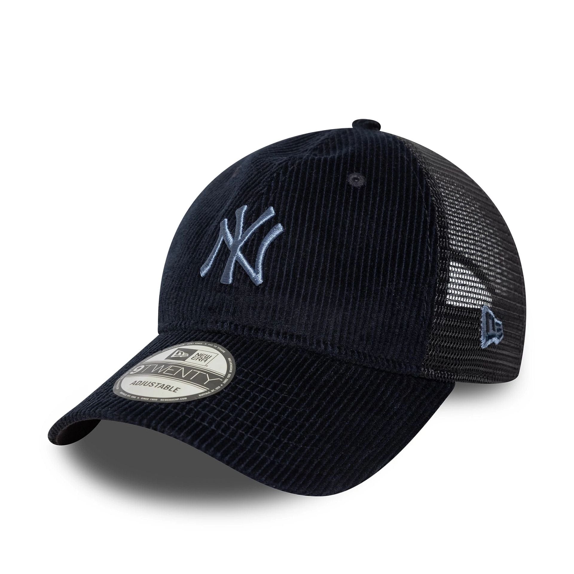 This is a New York Yankees MLB Cord Navy 9TWENTY Trucker Adjustable Cap 1