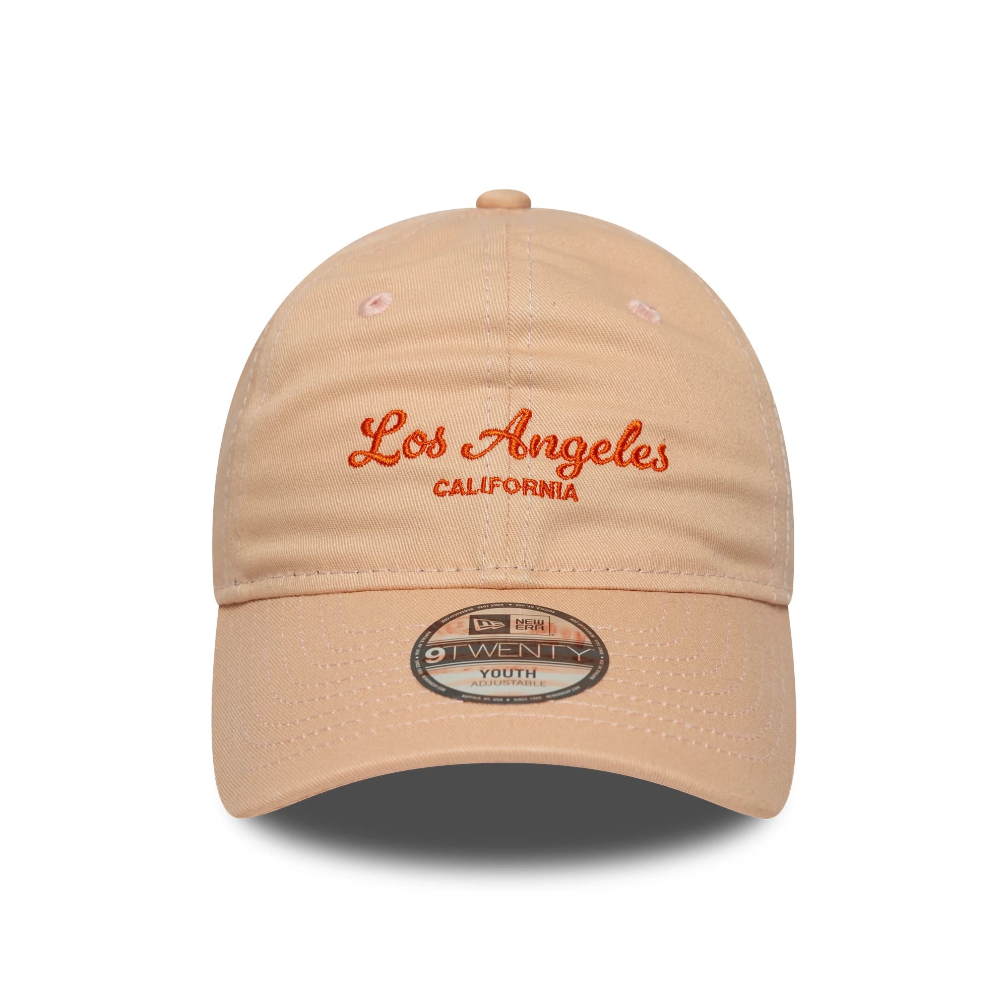 This is a Youth New Era Location Pastel Orange 9TWENTY Adjustable Cap 2