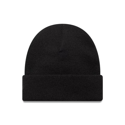 This is a Chicago Bulls NBA Mini Logo Black Cuff Knit Beanie Hat. 2
