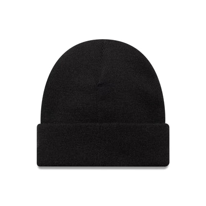 This is a Chicago Bulls NBA Mini Logo Black Cuff Knit Beanie Hat 2