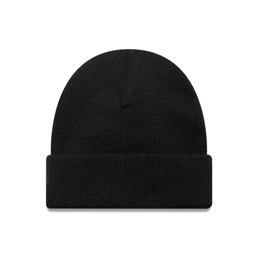 This is a Chicago Bulls NBA Mini Logo Black Cuff Knit Beanie Hat 2