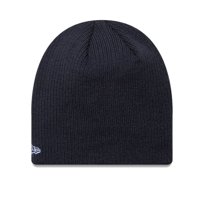This is a New York Yankees MLB Essential Navy Skull Knit Beanie Hat 2