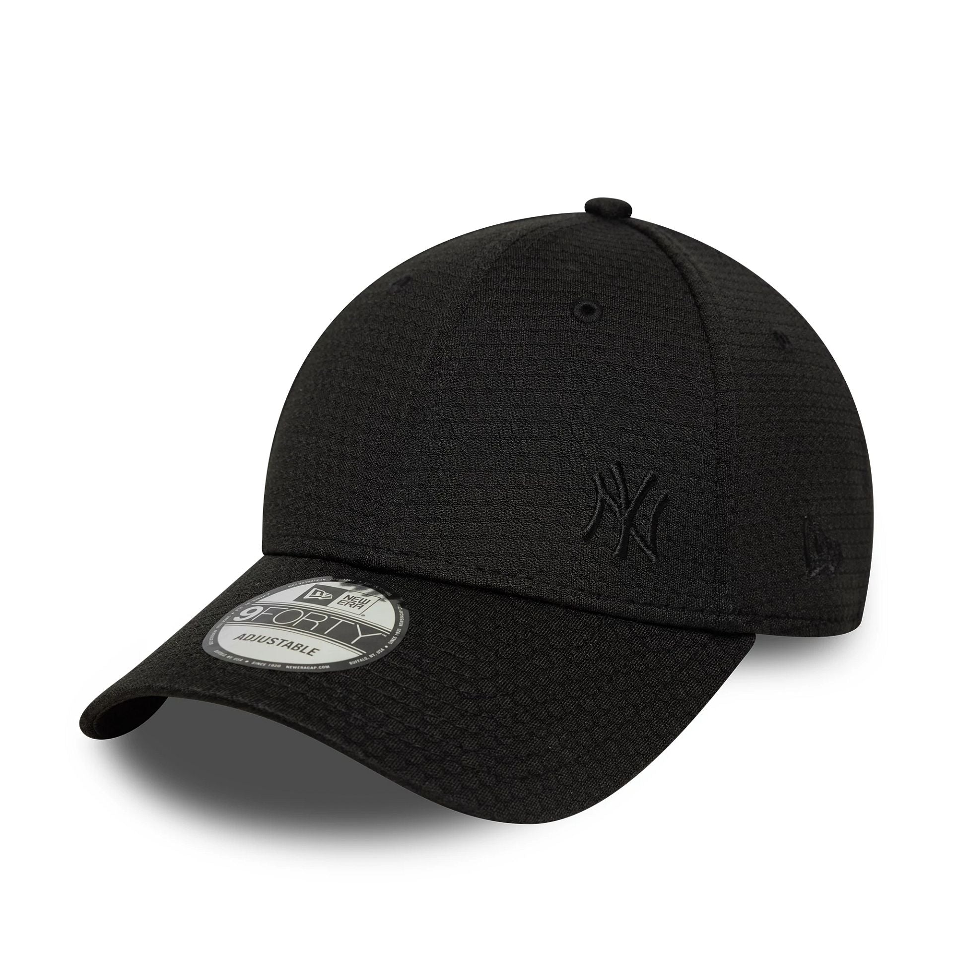 This is a New York Yankees MLB Flawless Monotone Mesh Black 9FORTY Adjustable Cap 1