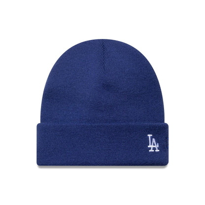 This is a LA Dodgers MLB Mini Logo Dark Blue Cuff Knit Beanie Hat 1