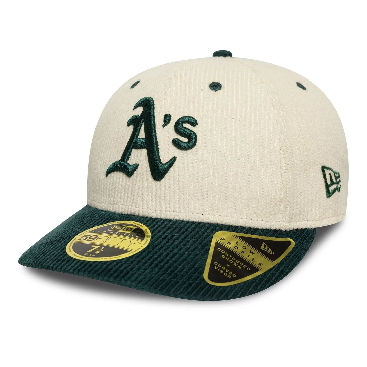 This is a Oakland Athletics MLB Cord Cream Low Profile 59FIFTY Fitted Cap 1
