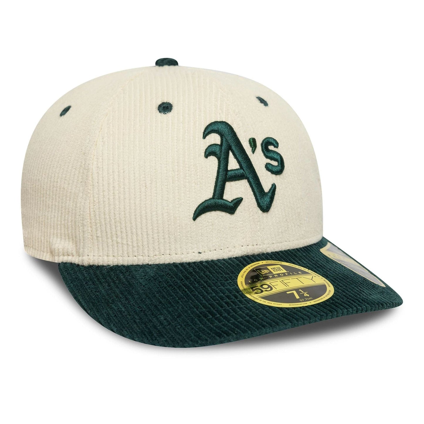 This is a Oakland Athletics MLB Cord Cream Low Profile 59FIFTY Fitted Cap 3