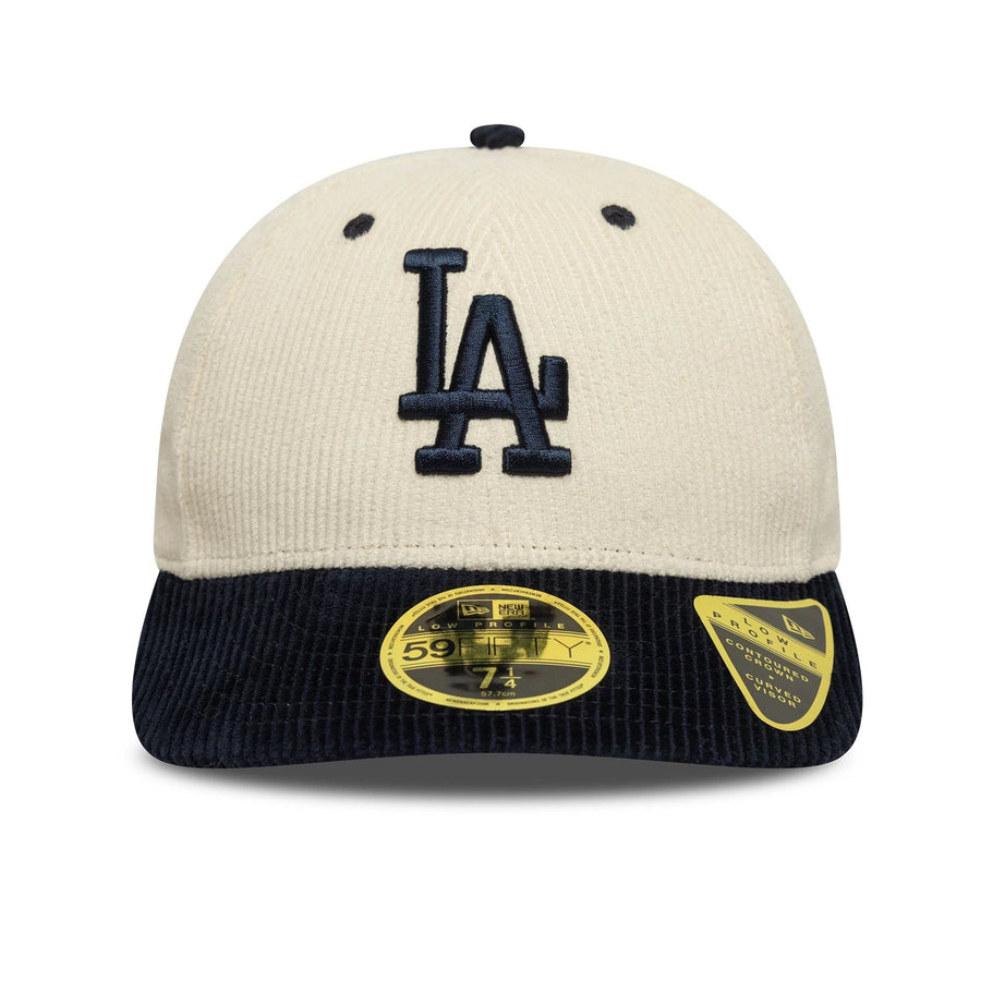 This is a LA Dodgers MLB Cord Cream Low Profile 59FIFTY Fitted Cap 2