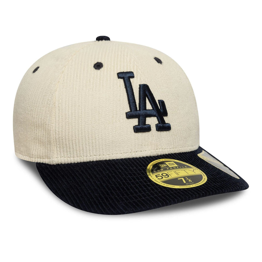 This is a LA Dodgers MLB Cord Cream Low Profile 59FIFTY Fitted Cap 3