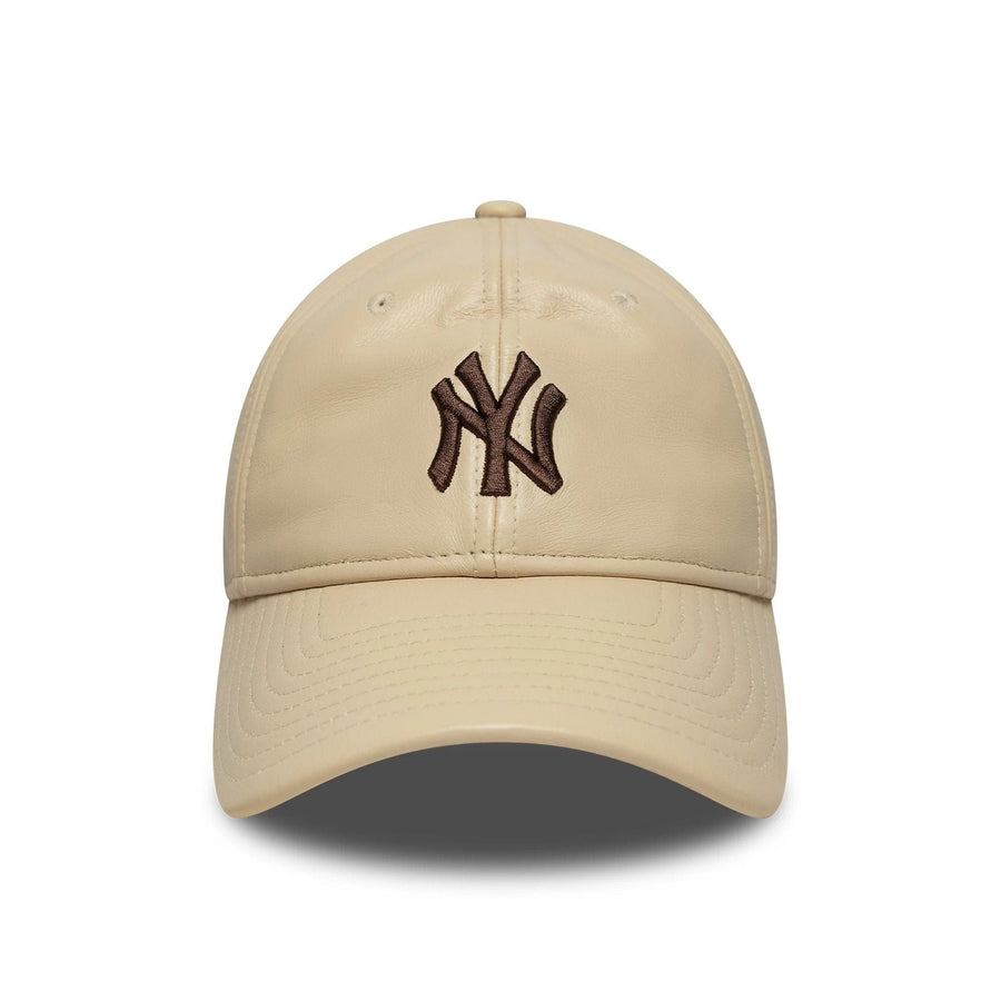 This is a New York Yankees MLB Leather Cream 9TWENTY Adjustable Cap 2