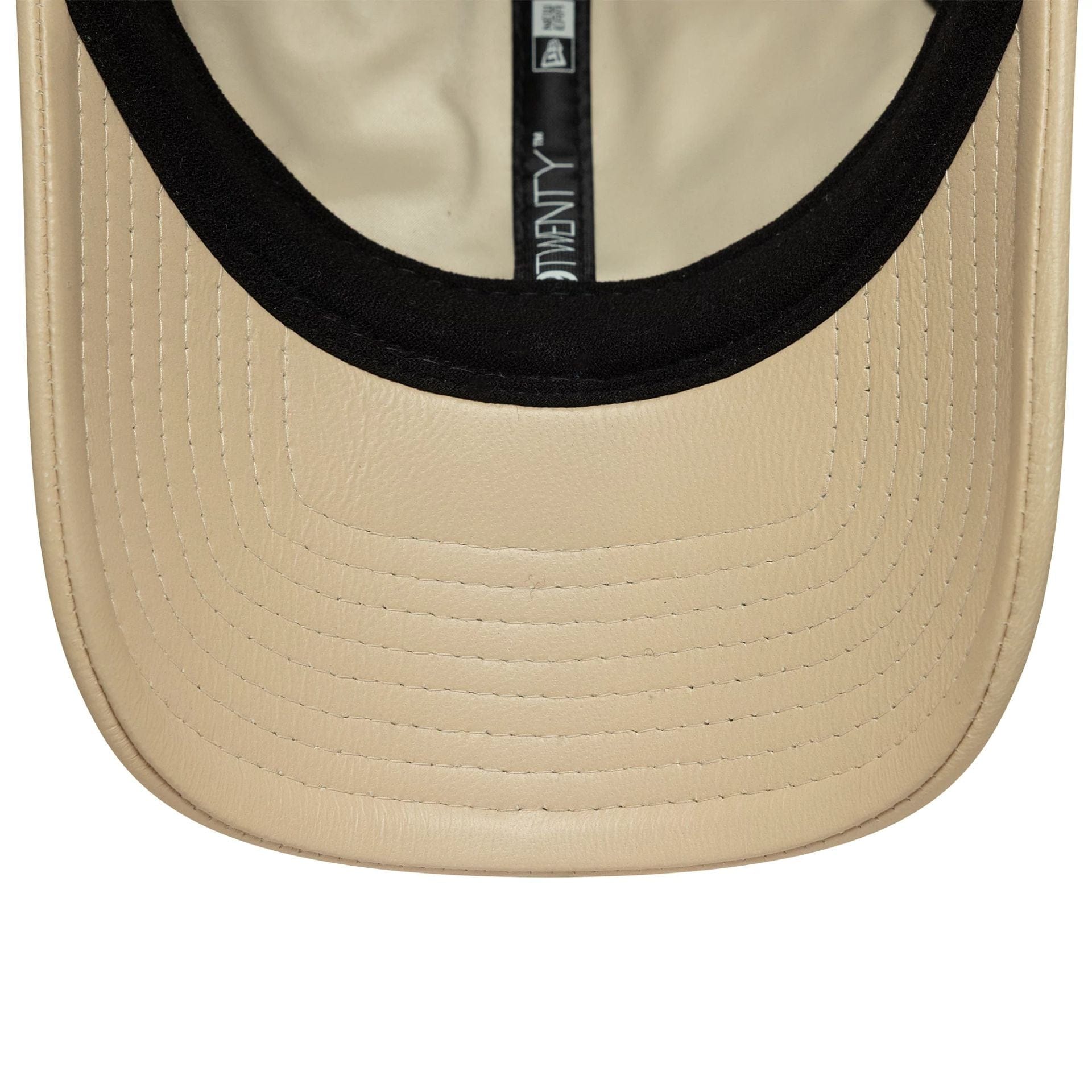 This is a New York Yankees MLB Leather Cream 9TWENTY Adjustable Cap 5