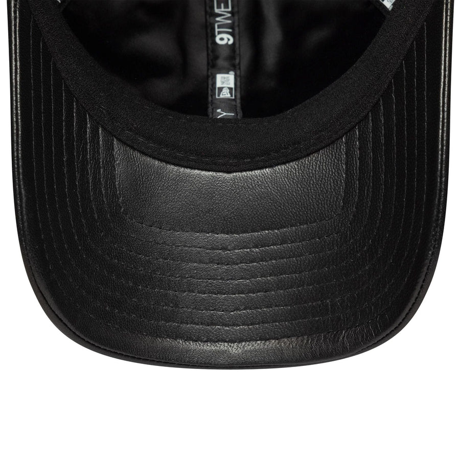 This is a New York Yankees MLB Leather Black 9TWENTY Adjustable Cap 5