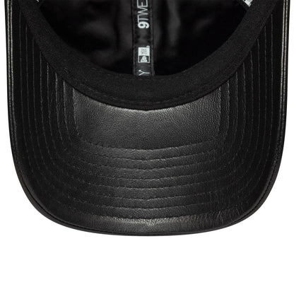 This is a New York Yankees MLB Leather Black 9TWENTY Adjustable Cap 5