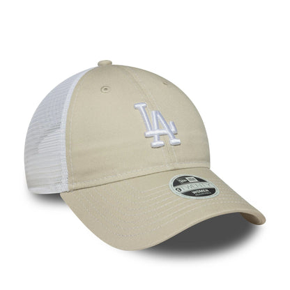 This is a LA Dodgers Womens MLB Washed Cream 9TWENTY Adjustable Cap 3