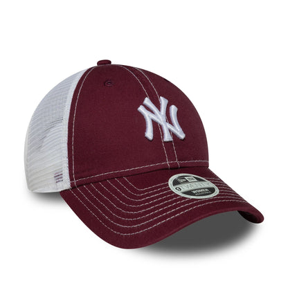 This is a New York Yankees Womens MLB Washed Dark Red 9TWENTY Adjustable Cap 3