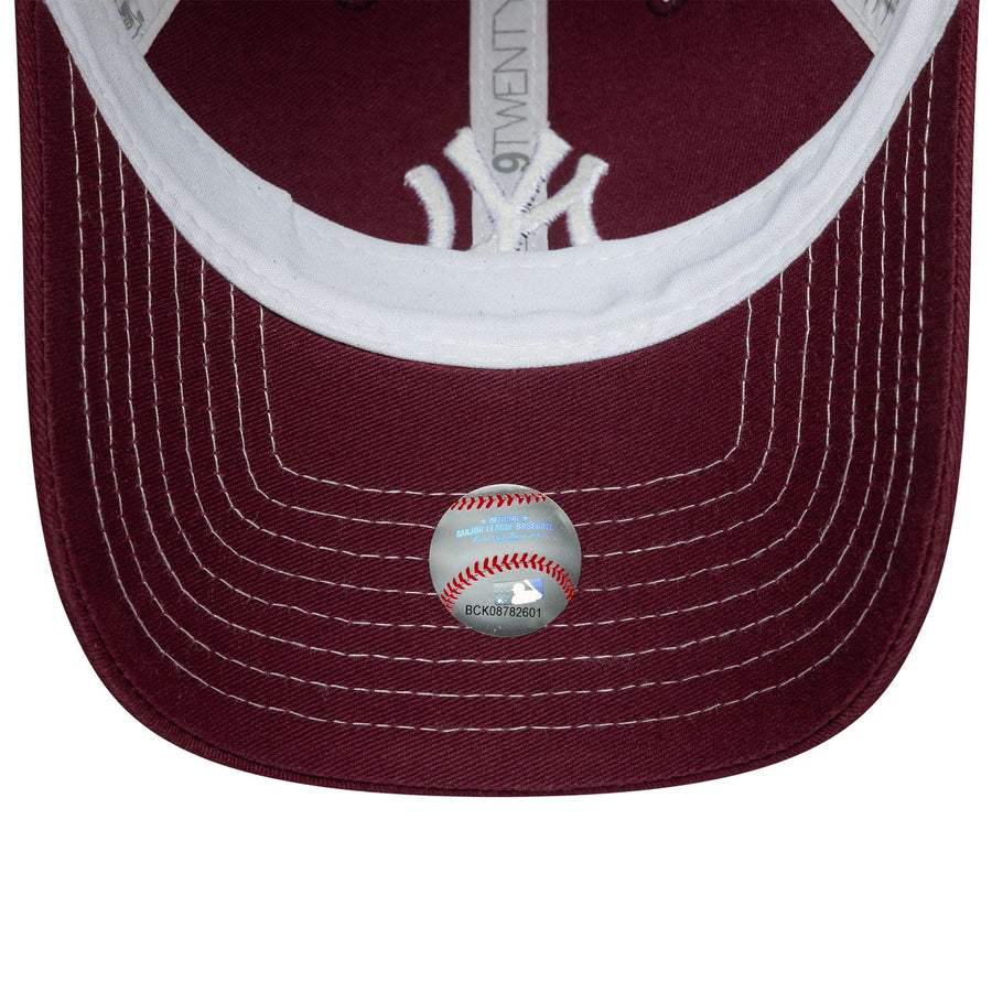 This is a New York Yankees Womens MLB Washed Dark Red 9TWENTY Adjustable Cap 5