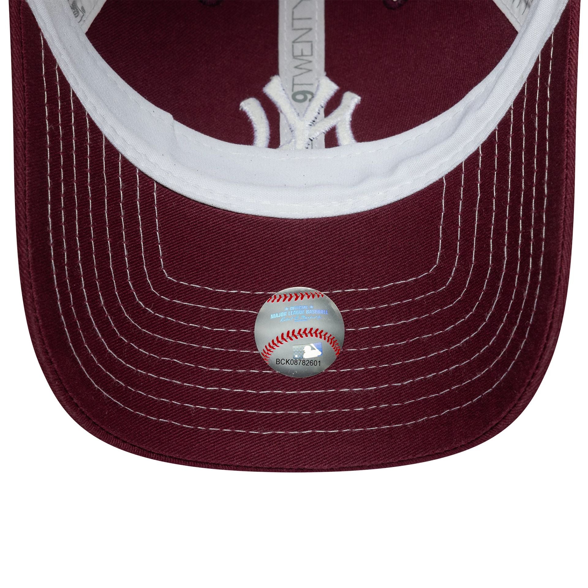 This is a New York Yankees Womens MLB Washed Dark Red 9TWENTY Adjustable Cap 5