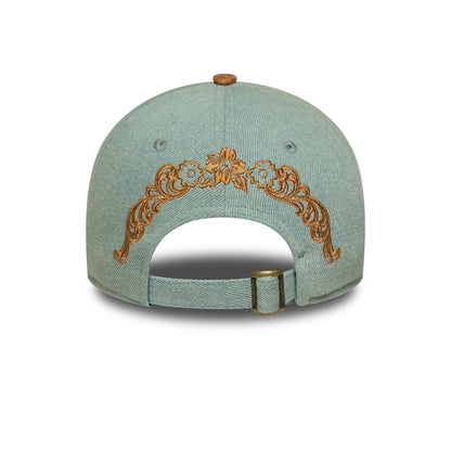 This is a Womens New Era Western Pastel Blue 9TWENTY Adjustable Cap 4