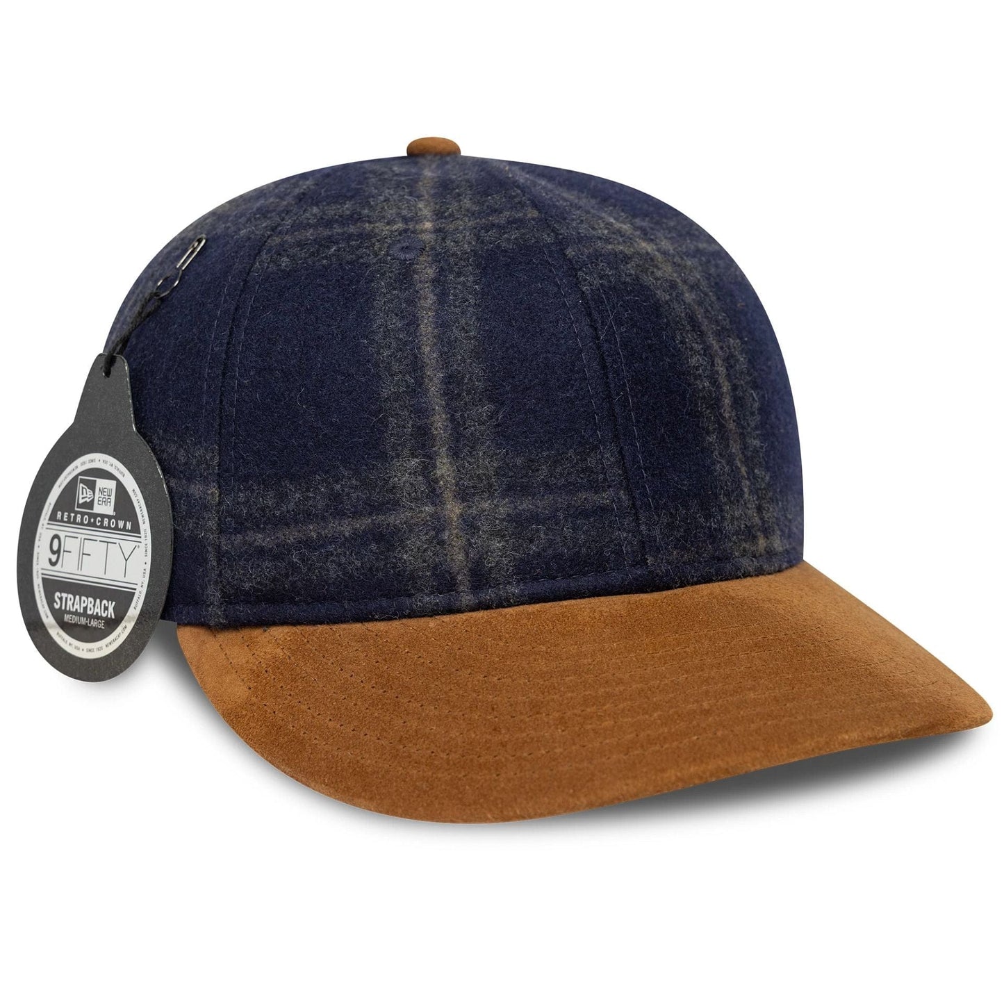 This is a New Era Karo Wool Navy Retro Crown 9FIFTY Adjustable Cap 3