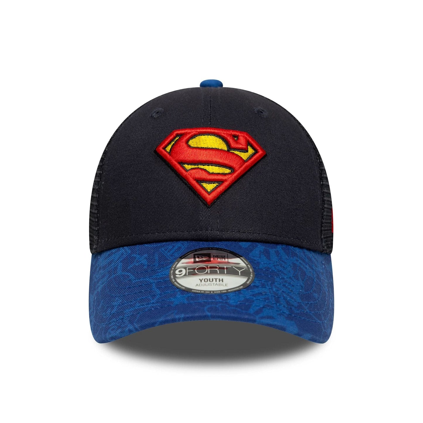 This is a Superman Youth DC Blue 9FORTY Trucker Adjustable Cap 2
